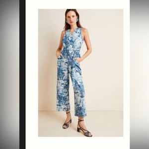 NWT Anthropologie Linen Landscape Jumpsuit